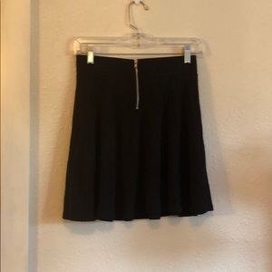 Black zip up skirt